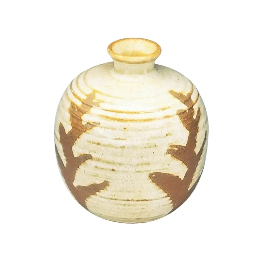 Vintage Japanese Wabi Sabi Bud Vase Minimalist Studio Pottery Decor